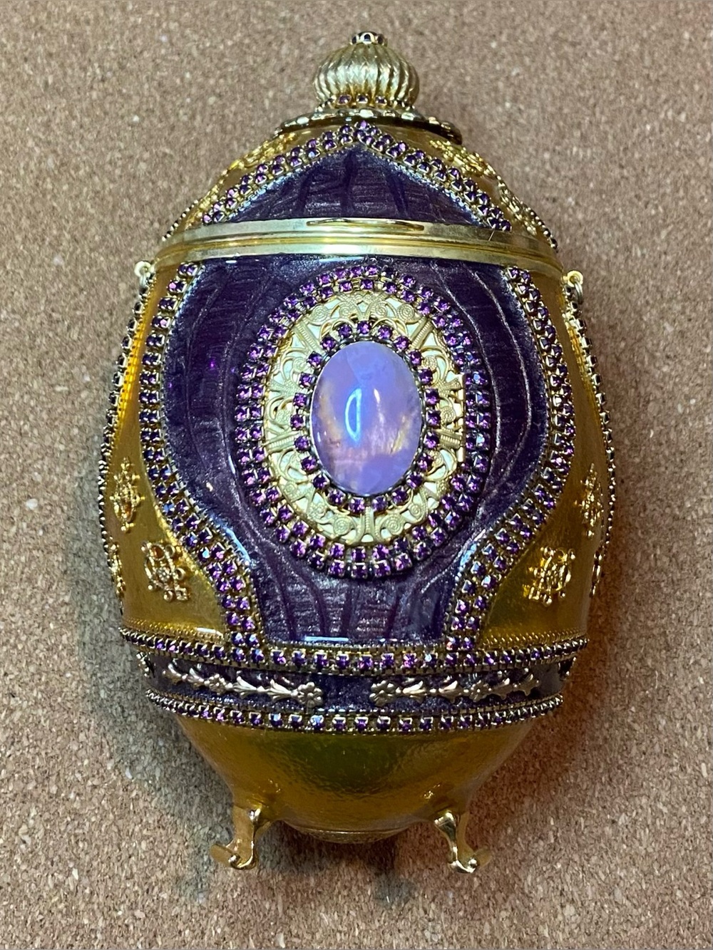 Vivian Alexander Anastasia Egg Purse Minaudieres Amethyst Photo NO Chain Gold
